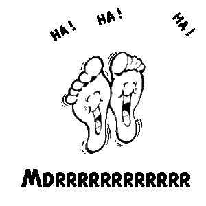 Gif animé rire pieds